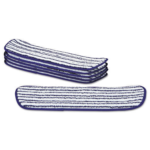 Rubbermaid® Commercial Microfiber Finish Pad, 18 X 5 1-2, Blue-white, 6-box freeshipping - TVN Wholesale