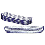 Rubbermaid® Commercial Microfiber Finish Pad, 18 X 5 1-2, Blue-white, 6-box freeshipping - TVN Wholesale