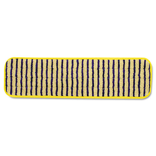 Rubbermaid® Commercial Microfiber Scrubber Pad, Vertical Polyprolene Stripes, 18", Yellow, 6-carton freeshipping - TVN Wholesale