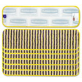 Rubbermaid® Commercial Microfiber Scrubber Pad, Vertical Polyprolene Stripes, 18", Yellow, 6-carton freeshipping - TVN Wholesale