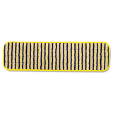 Rubbermaid® Commercial Microfiber Scrubber Pad, Vertical Polyprolene Stripes, 18", Yellow, 6-carton freeshipping - TVN Wholesale