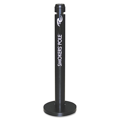 Rubbermaid® Commercial Smoker's Pole, Round, Steel, 0.9 Gal, Black freeshipping - TVN Wholesale