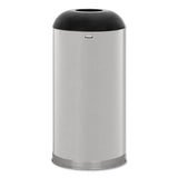 Rubbermaid® Commercial European And Metallic Drop-in Dome Top Receptacle, Round, 15 Gal, Satin Stainless freeshipping - TVN Wholesale