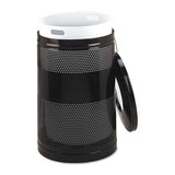 Rubbermaid® Commercial Classics Perforated Open Top Receptacle, Round, Steel, 51 Gal, Black freeshipping - TVN Wholesale
