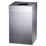 Rubbermaid® Commercial Designer Line Silhouettes Receptacle, Steel, 20 Gal, Silver Metallic freeshipping - TVN Wholesale
