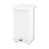 Rubbermaid® Commercial Defenders Biohazard Step Can, Square, Steel, 6.5 Gal, White freeshipping - TVN Wholesale