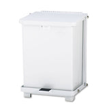 Rubbermaid® Commercial Defenders Biohazard Step Can, Square, Steel, 4 Gal, White freeshipping - TVN Wholesale