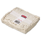 Rubbermaid® Commercial Economy Cut-end Cotton Wet Mop Head, 16oz, 1" Band, White, 12-carton freeshipping - TVN Wholesale