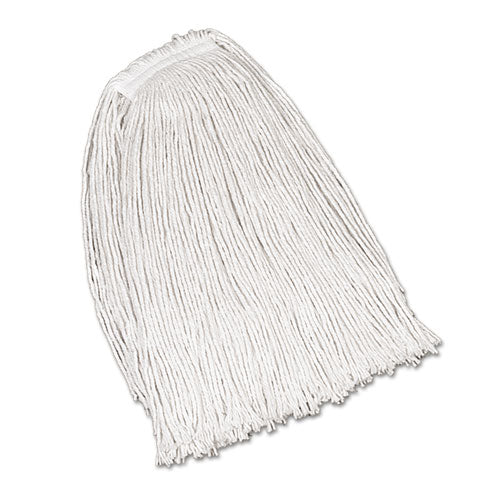 Rubbermaid® Commercial Economy Cotton Mop Heads, Cut-end, Ctn, Wh, 32 Oz, 1-in. White Headband, 12-ct freeshipping - TVN Wholesale