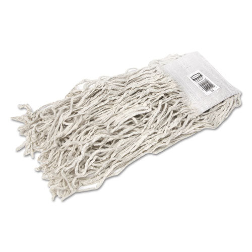 Rubbermaid® Commercial Economy Cotton Mop Heads, Cut-end, White, 24 Oz, 5-in White Headband, 12-carton freeshipping - TVN Wholesale