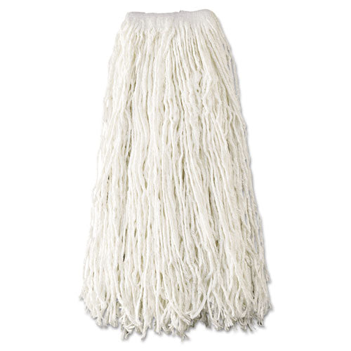 Rubbermaid® Commercial Economy Cut-end Rayon Mop Head, 24oz, 1" Band, White, 12-carton freeshipping - TVN Wholesale