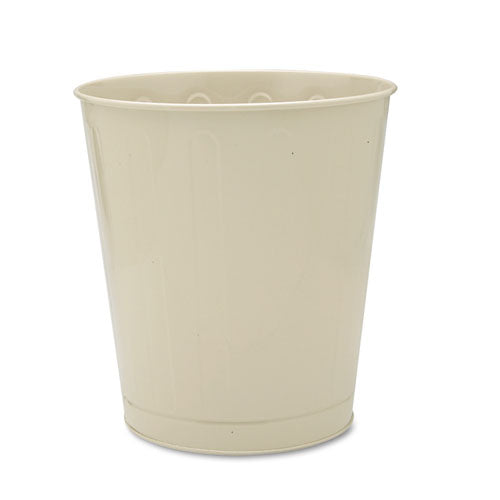 Rubbermaid® Commercial Fire-safe Wastebasket, Round, Steel, 6.5 Gal, Almond freeshipping - TVN Wholesale