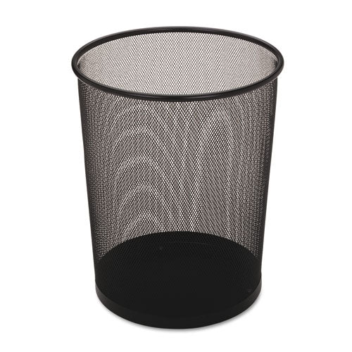 Rubbermaid® Commercial Steel Mesh Wastebasket, Round, 5 Gal, Black, 6-carton freeshipping - TVN Wholesale
