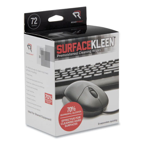 Read Right® Surfacekleen Premoistened Alcohol Cleaning Wipes, 5 X 5, Foil Packet, 72-box freeshipping - TVN Wholesale