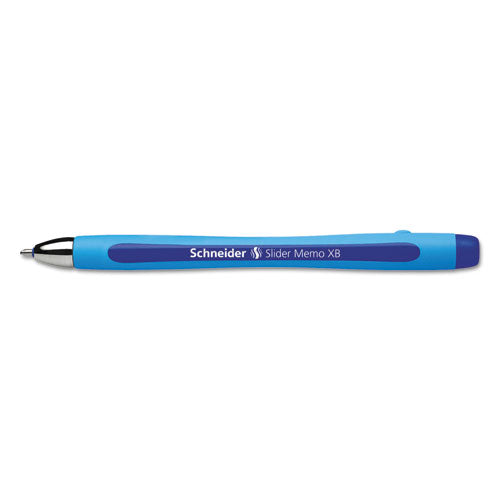 Schneider® Slider Memo Xb Ballpoint Pen, Stick, Extra-bold 1.4 Mm, Blue Ink, Blue-light Blue Barrel, 10-box freeshipping - TVN Wholesale