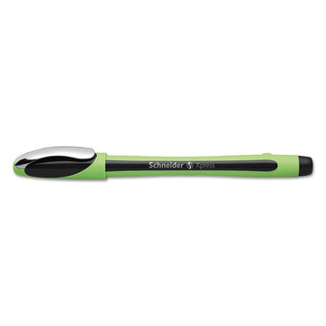 Schneider® Xpress Fineliner Porous Point Pen, Stick, Medium 0.8 Mm, Black Ink, Black-green Barrel, 10-box freeshipping - TVN Wholesale