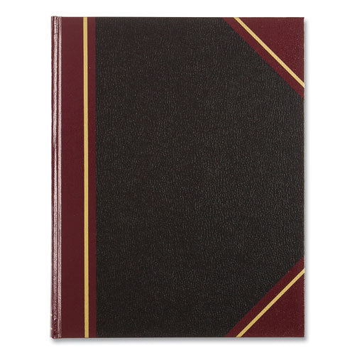 National® Texthide Eye-ease Record Book, Black-burgundy-gold Cover, 10.38 X 8.38 Sheets, 150 Sheets-book freeshipping - TVN Wholesale