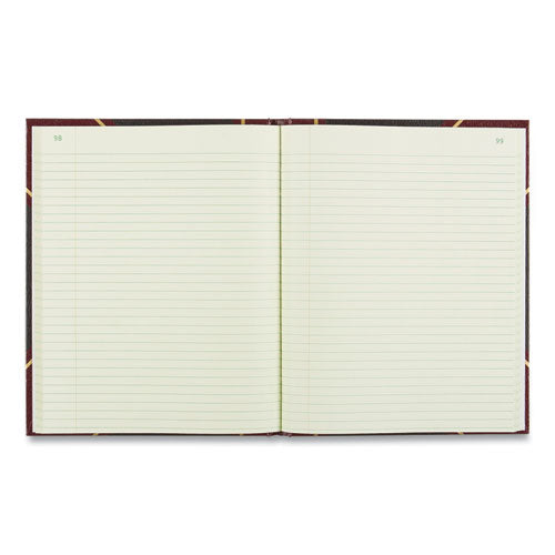 National® Texthide Eye-ease Record Book, Black-burgundy-gold Cover, 10.38 X 8.38 Sheets, 150 Sheets-book freeshipping - TVN Wholesale