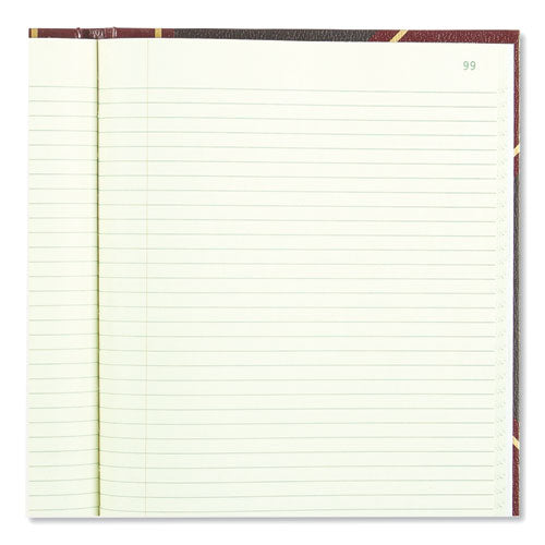 National® Texthide Eye-ease Record Book, Black-burgundy-gold Cover, 10.38 X 8.38 Sheets, 150 Sheets-book freeshipping - TVN Wholesale