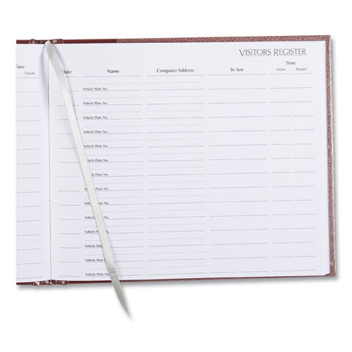 National® Hardcover Visitor Register Book, Burgundy Cover, 9.78 X 8.5 Sheets, 128 Sheets-book freeshipping - TVN Wholesale