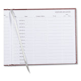National® Hardcover Visitor Register Book, Burgundy Cover, 9.78 X 8.5 Sheets, 128 Sheets-book freeshipping - TVN Wholesale