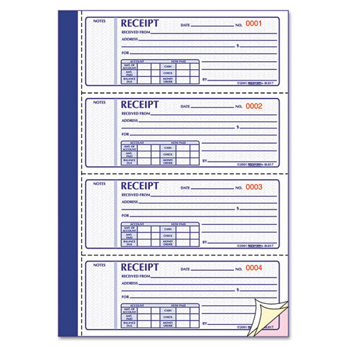 Rediform® Receipt Book, Two-part Carbonless, 7 X 2.75, 1-page, 100 Forms freeshipping - TVN Wholesale