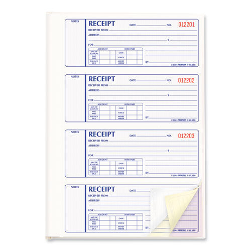Rediform® Money Receipt Book, Three-part Carbonless, 7 X 2.75, 4-page, 200 Forms freeshipping - TVN Wholesale