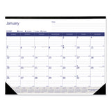 Blueline® Duraglobe Monthly Desk Pad Calendar, 22 X 17, White-blue-gray Sheets, Black Binding-corners,12-month (jan To Dec): 2022 freeshipping - TVN Wholesale