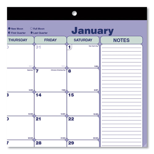 Brownline® Monthly Desk Pad Calendar, 17.75 X 10.88, White-blue-green Sheets, Black Binding, Clear Corners, 12-month (jan To Dec): 2022 freeshipping - TVN Wholesale