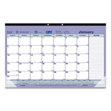 Brownline® Monthly Desk Pad Calendar, 17.75 X 10.88, White-blue-green Sheets, Black Binding, Clear Corners, 12-month (jan To Dec): 2022 freeshipping - TVN Wholesale