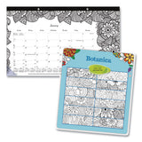 Blueline® Monthly Desk Pad Calendar, Doodleplan Coloring Pages, 17.75 X 10.88, Black Binding, Clear Corners, 12-month (jan-dec): 2022 freeshipping - TVN Wholesale