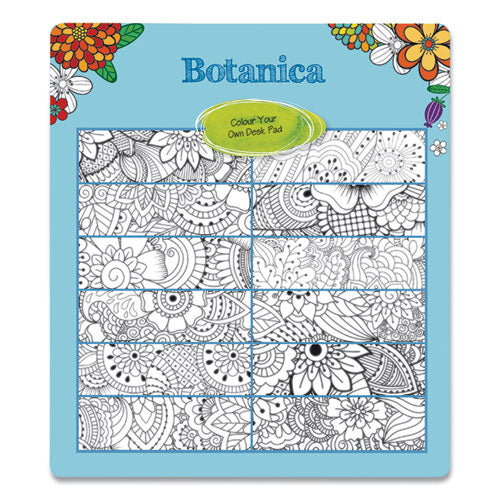 Blueline® Monthly Desk Pad Calendar, Doodleplan Coloring Pages, 17.75 X 10.88, Black Binding, Clear Corners, 12-month (jan-dec): 2022 freeshipping - TVN Wholesale