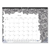 Blueline® Monthly Desk Pad Calendar, Doodleplan Coloring Pages, 22 X 17, Black Binding, Clear Corners, 12-month (jan To Dec): 2022 freeshipping - TVN Wholesale