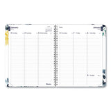 Blueline® Soft Cover Design Weekly-monthly Planner, Floral Watercolor Artwork, 11 X 8.5, White-blue-yellow, 12-month (jan To Dec): 2022 freeshipping - TVN Wholesale