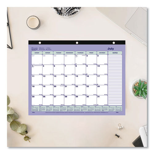Brownline® Academic 13-month Desk Pad Calendar, 11 X 8.5, Black Binding, 13-month (july To July): 2021  To 2022 freeshipping - TVN Wholesale