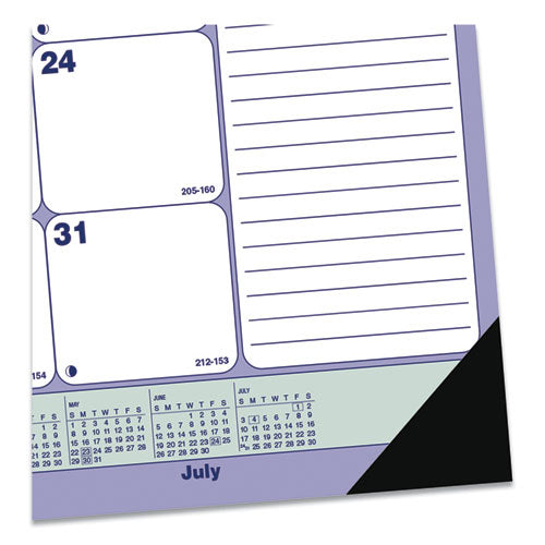 Blueline® Academic Monthly Desk Pad Calendar, 21.25 X 16, White-blue-green, Black Binding-corners,13-month (july-july): 2021-2022 freeshipping - TVN Wholesale