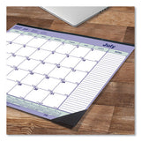 Blueline® Academic Monthly Desk Pad Calendar, 21.25 X 16, White-blue-green, Black Binding-corners,13-month (july-july): 2021-2022 freeshipping - TVN Wholesale