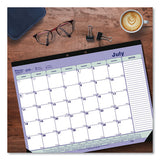 Blueline® Academic Monthly Desk Pad Calendar, 21.25 X 16, White-blue-green, Black Binding-corners,13-month (july-july): 2021-2022 freeshipping - TVN Wholesale