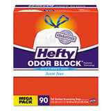 Hefty® Strong Tall Kitchen Drawstring Bags, 13 Gal, 0.9 Mil, 23.75" X 27", White, 90-box, 3 Boxes-carton freeshipping - TVN Wholesale