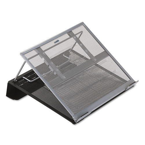 Rolodex™ Mesh Laptop Stand With Cord Organizer, 13" X 11.75" X 6.75", Black-silver, Supports 15 Lbs freeshipping - TVN Wholesale
