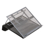 Rolodex™ Mesh Laptop Stand With Cord Organizer, 13" X 11.75" X 6.75", Black-silver, Supports 15 Lbs freeshipping - TVN Wholesale