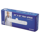 AmerCareRoyal® Poly Apron, 24 X 42, One Size Fits All, White, 100-pack, 10 Packs-carton freeshipping - TVN Wholesale