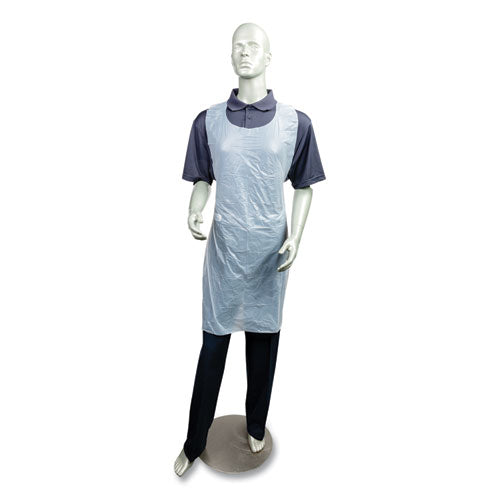 AmerCareRoyal® Poly Apron, 28 X 46,  One Size Fits All, White, 100-pack, 10 Packs-carton freeshipping - TVN Wholesale
