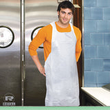 AmerCareRoyal® Poly Apron, 28 X 46,  One Size Fits All, White, 100-pack, 10 Packs-carton freeshipping - TVN Wholesale