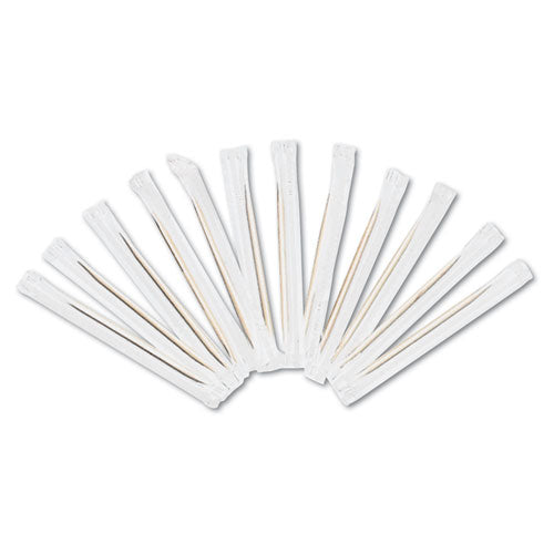 AmerCareRoyal® Cello-wrapped Round Wood Toothpicks, 2.5", Natural, 1,000-box, 15 Boxes-carton freeshipping - TVN Wholesale