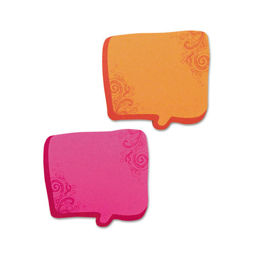 Redi-Tag® Thought Bubble Notes, 2 3-4 X 2 3-4, Neon Orange-magenta, 75-sheet Pads, 2-set freeshipping - TVN Wholesale
