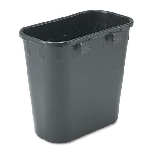 Safco® Paper Pitch Recycling Bin, Rectangular, Polyethylene, 1.75 Gal, Black freeshipping - TVN Wholesale