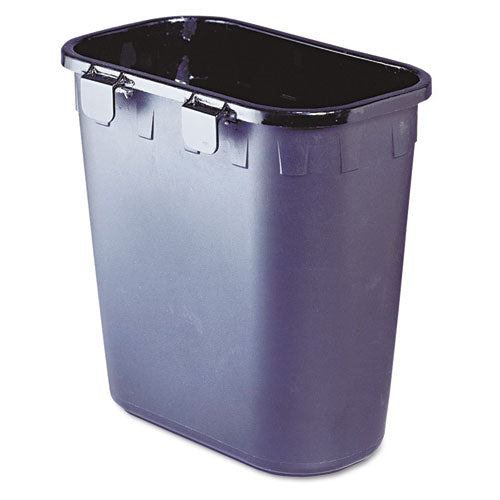 Safco® Paper Pitch Recycling Bin, Rectangular, Polyethylene, 1.75 Gal, Black freeshipping - TVN Wholesale