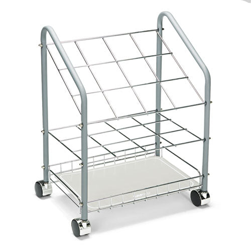 Safco® Wire Roll-files, 12 Compartments, 18w X 12.75d X 24.5h, Gray freeshipping - TVN Wholesale