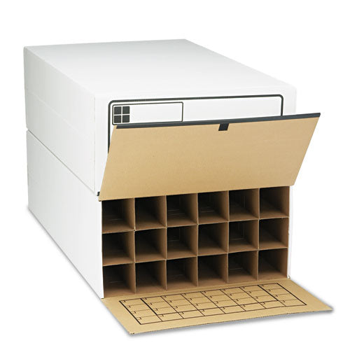 Safco® Tube-stor Fiberboard Files, Blueprints-roll Files, 24" X 37.5" X 12", White, 2-carton freeshipping - TVN Wholesale